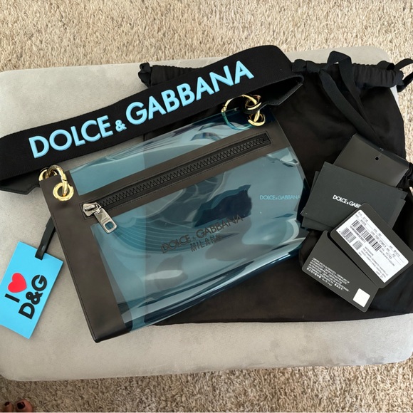 AUTHENTIC Dolce & Gabbana blue PVC Handbag - Picture 1 of 5
